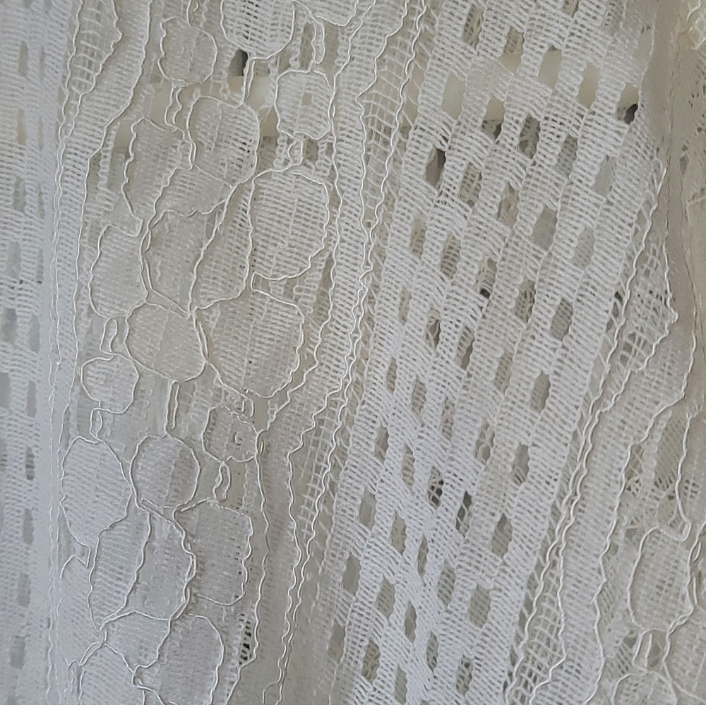 BECCA White Lace Kimono Cover-Up, Size XS - Picture 6 of 7